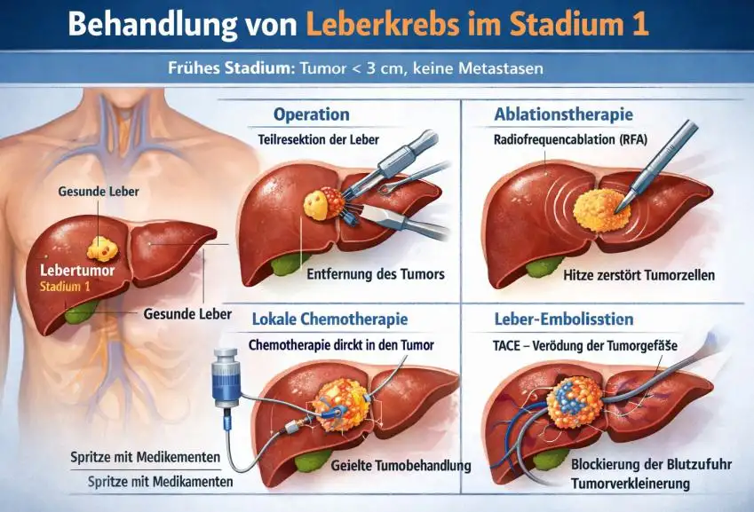 Behandlung von Leberkrebs im Stadium 1: Früherkennung, Therapieoptionen und Prognose