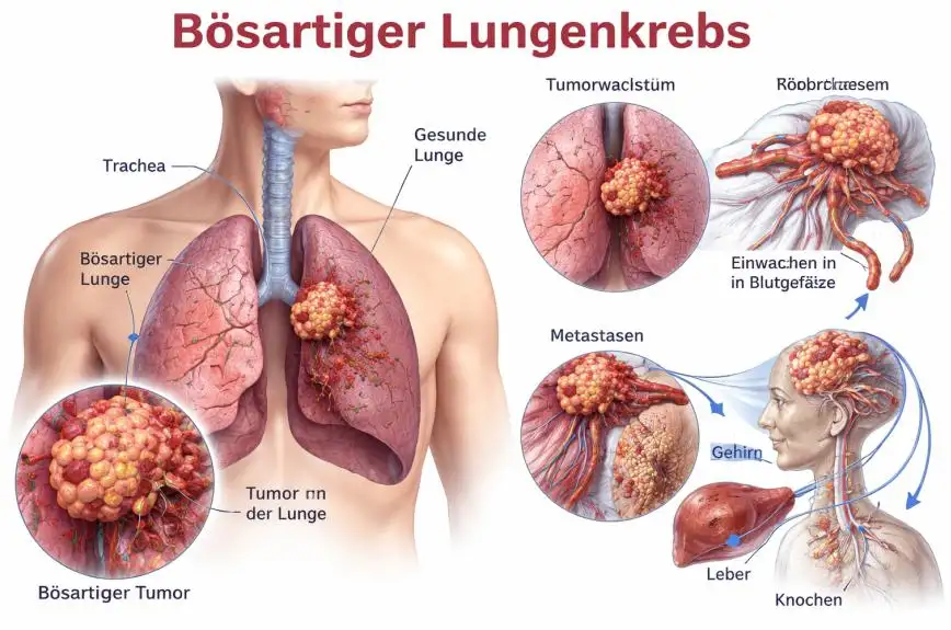 Bösartiger Lungenkrebs: Ursachen, Symptome, Diagnose und moderne Behandlungsmöglichkeiten
