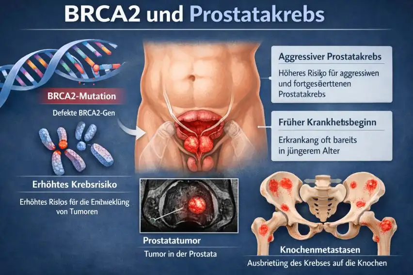 BRCA2-Prostatakrebs: Ursachen, Symptome, Diagnose und moderne Therapieoptionen