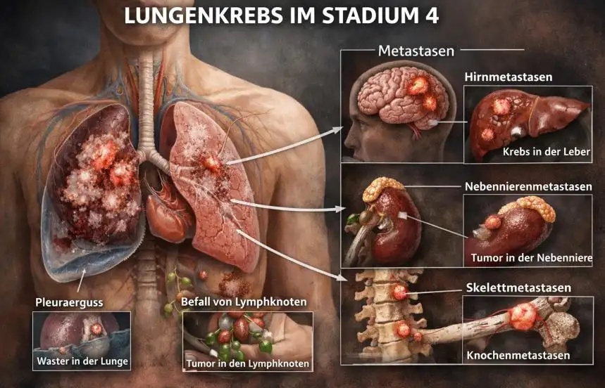 Lungenkrebs im Stadium 4: Symptome, Behandlung, Prognose und moderne Therapieansätze