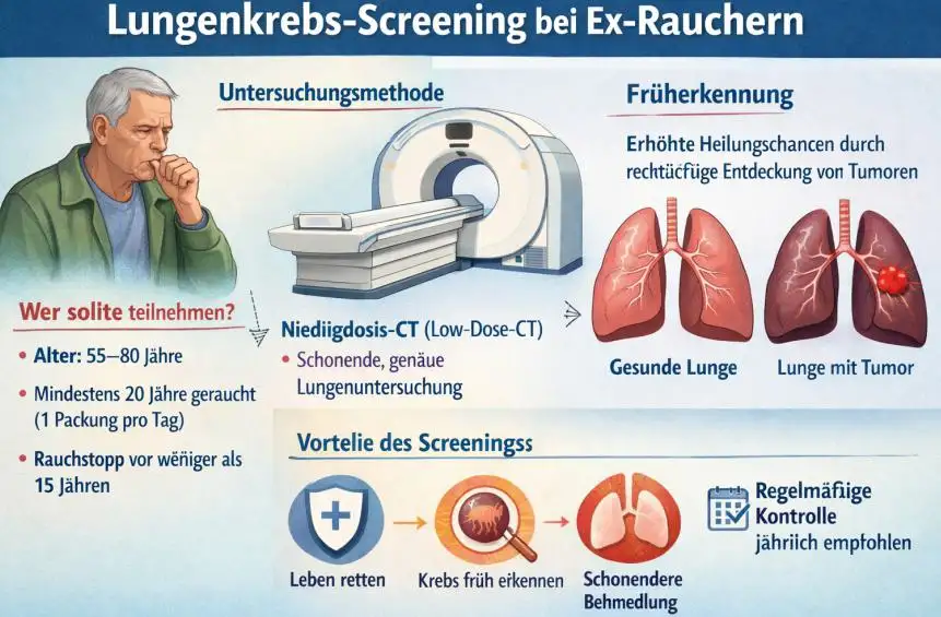 Lungenkrebs-Screening bei Ex-Rauchern: Früherkennung, Vorteile, Risiken und Aktuelle Empfehlungen