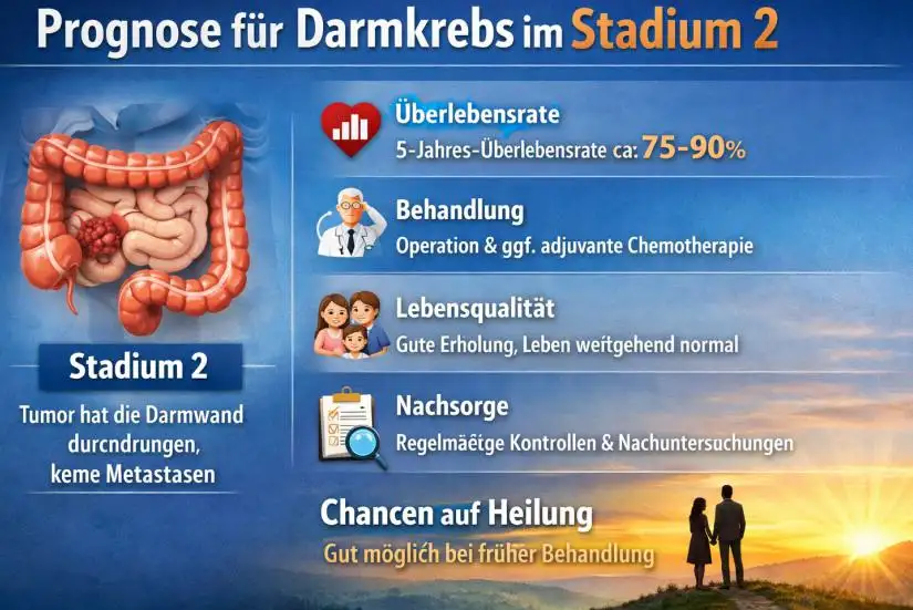 Prognose für Darmkrebs im Stadium 2: Überlebensraten, Behandlung und wichtige Faktoren