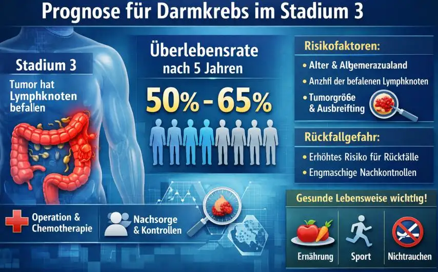 Prognose für Darmkrebs im Stadium 3: Symptome, Behandlung, Überlebenschancen und moderne Therapieansätze