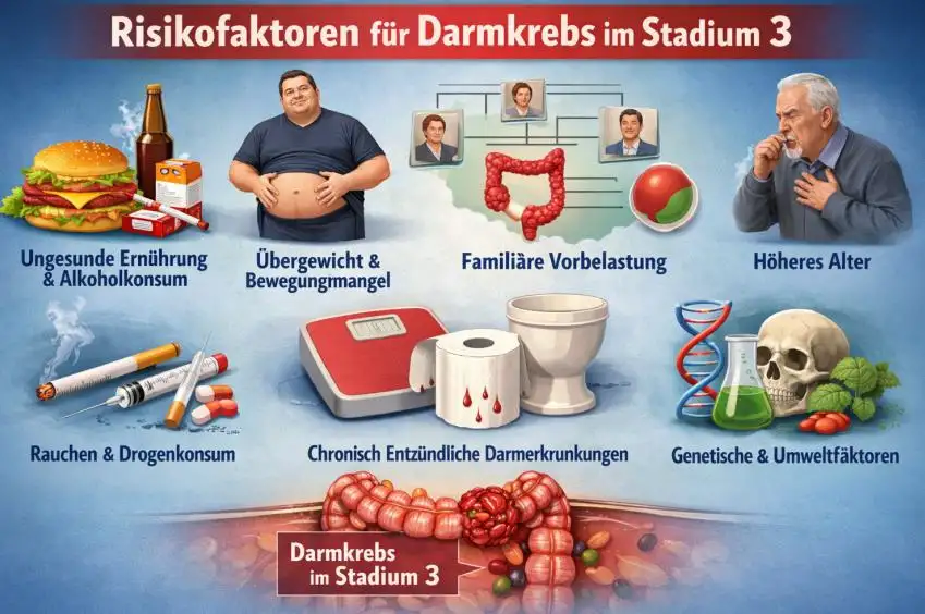 Risikofaktoren für Darmkrebs im Stadium 3: Ursachen, Symptome, Behandlung und Prävention